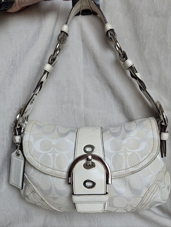 Coach Handbags - Vintage Coach Y2K-Era Mini Soho Signature Flap Shoulder Bag